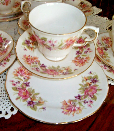 Two colclough tea trios cups - two,