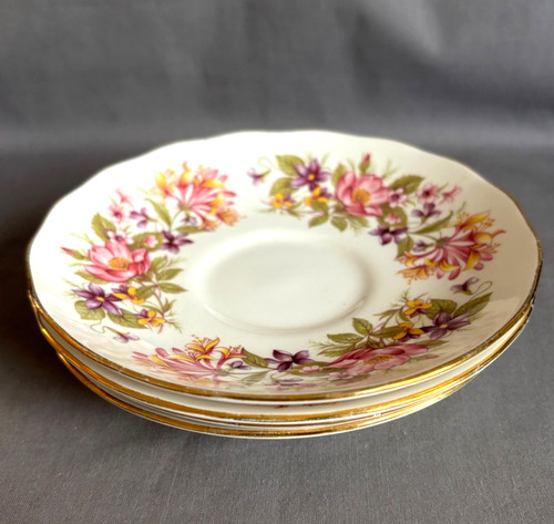 Colclough wayside saucers - wayside, set